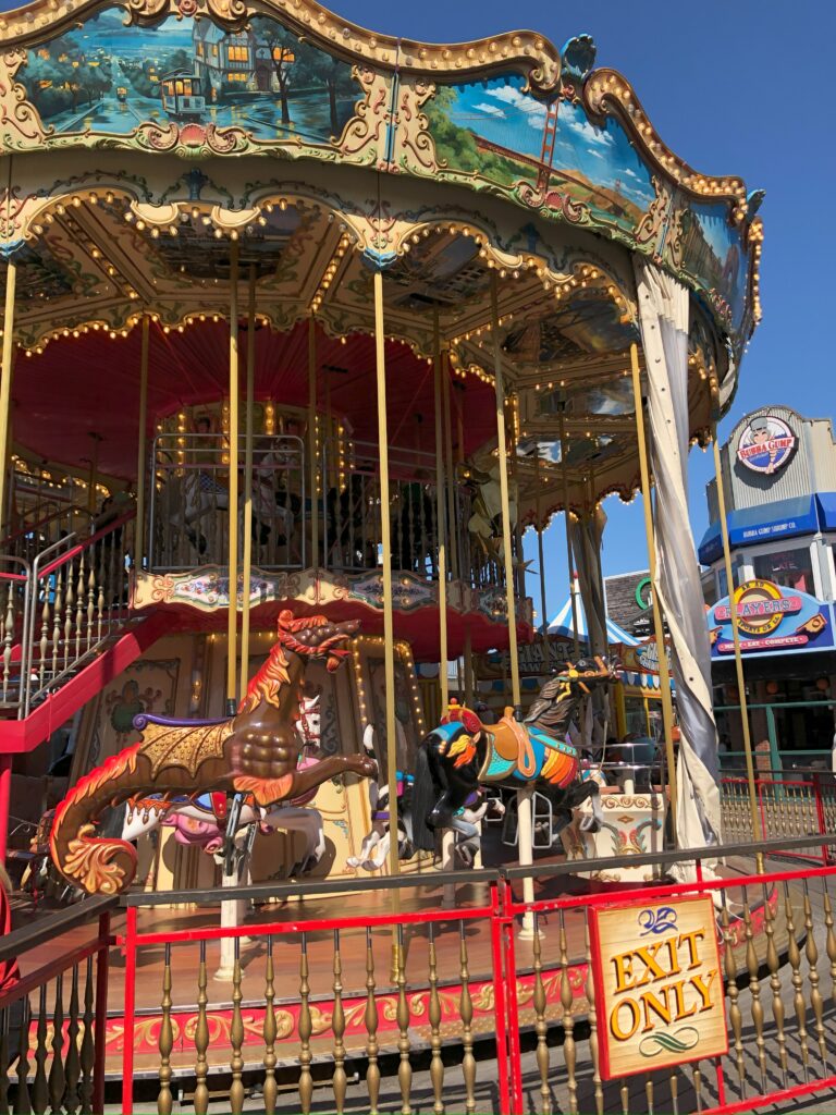 The vintage carousel in the San Francisco Bay