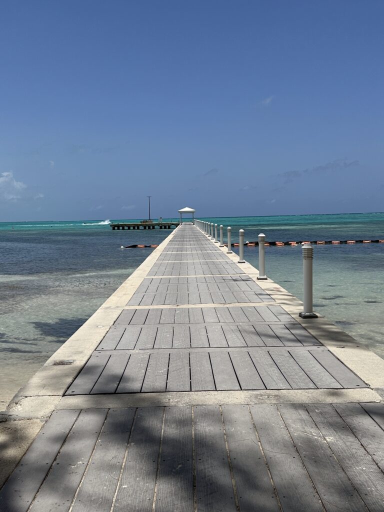 The pier at Rum Point in Grand Cayman.