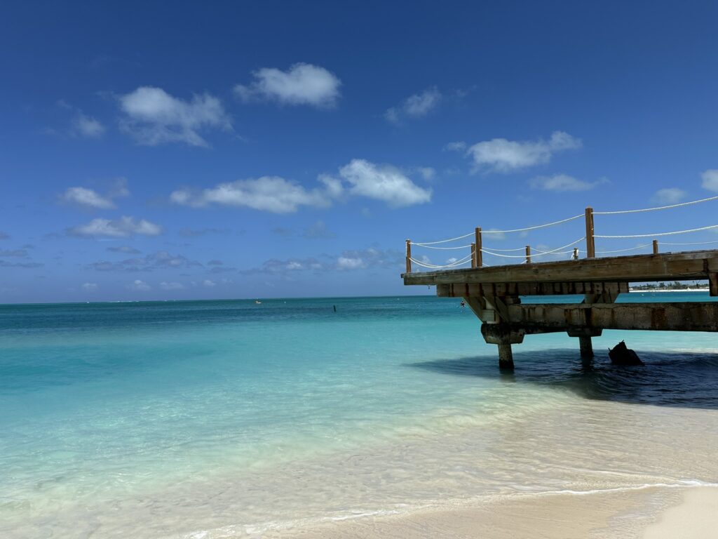 The beautiful turquoise blue of Grace Bay Turks & Caicos